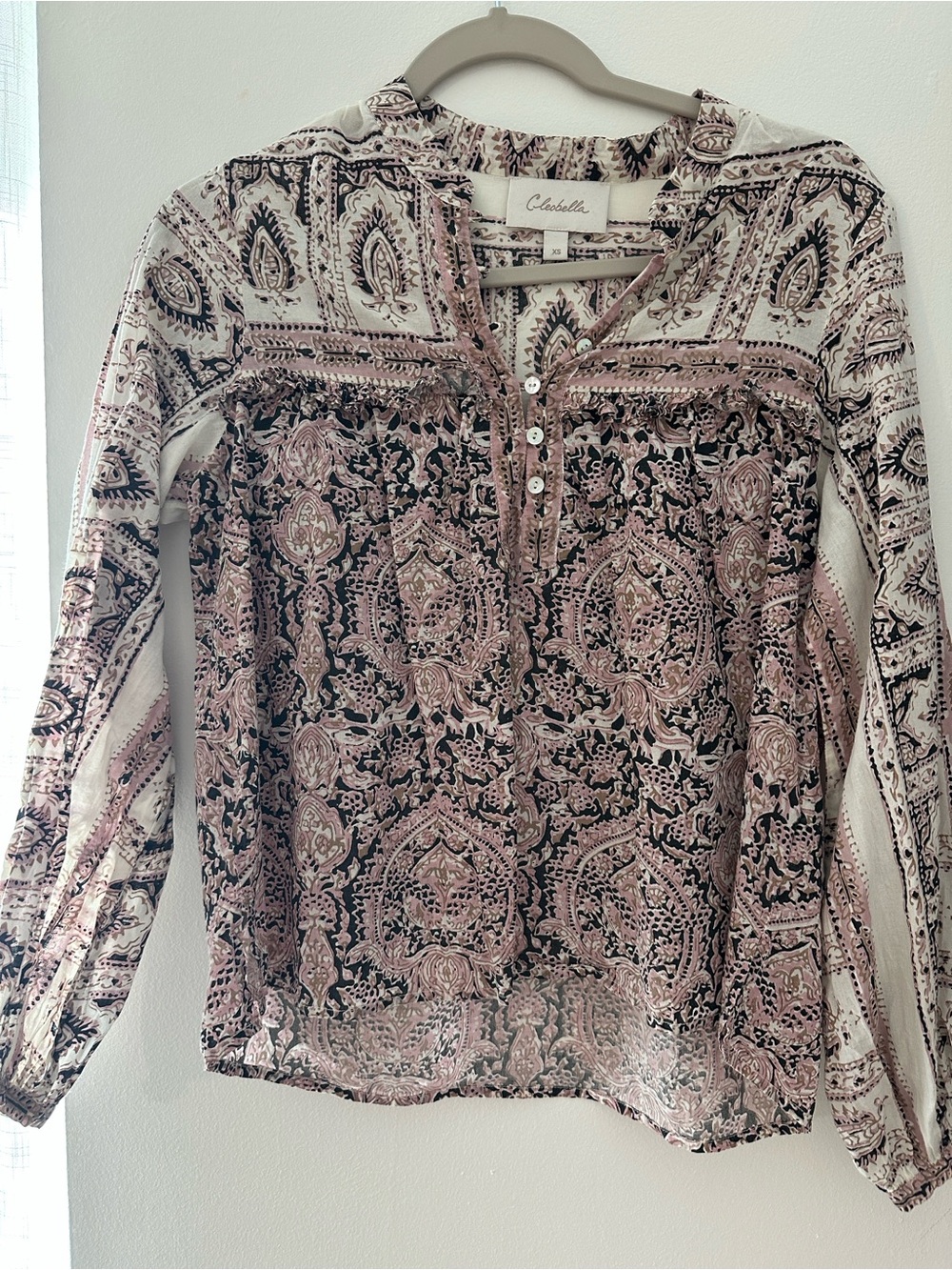 Cleobella Ruffled Womens XS Paisley Dominique Popover Blouse
Handmade Boho